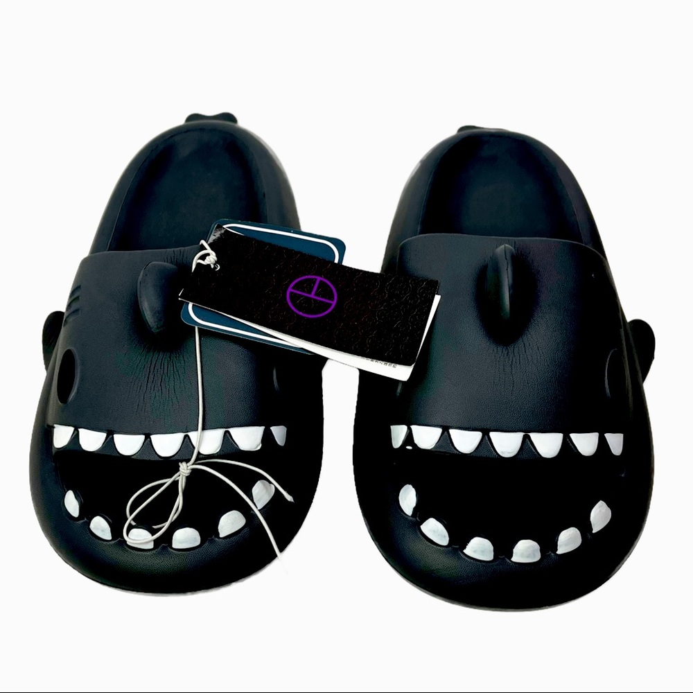 Shark Slides Black Men Women Slippers Jaws Thick Soled Anti-skid Bruce